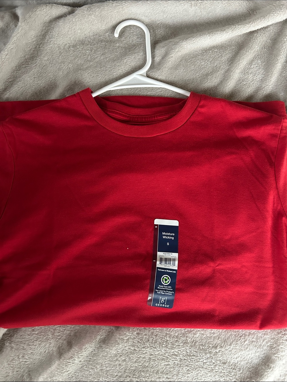 George Red Short Sleeve Crew Neck Tee
